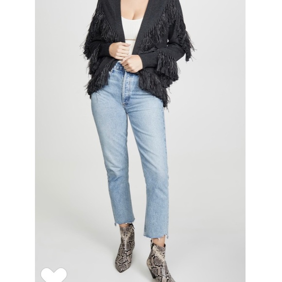 Kobe Halperin NWOT Ostrich feather Cardigan. - Picture 4 of 5